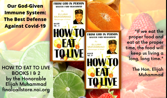 Renata564's tweet image. Continue to build up your immune system by reading How To Eat To Live Books 1 &amp;amp; 2 and visit NOI.org for additional information to protect yourself.

#HTETL #ElijahMuhammad #ChooseLife
#COVID19 #DiedSuddenly 🪦 #DNTTV💉