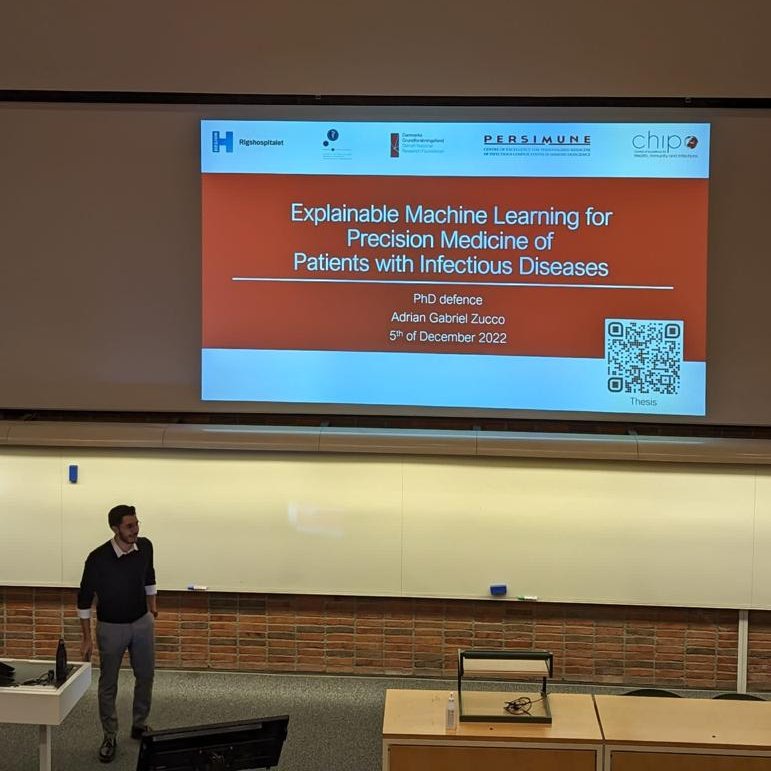PERSIMUNE's tweet photo. Today @adrigabzu is defending his PhD thesis on Explainable Machine Learning for Precision Medicine of Patients with Infectious Diseases.
We want to thank Adrian for his contribution to the research carried out at #PERSIMUNE centre https://t.co/mnlGvv3hNf