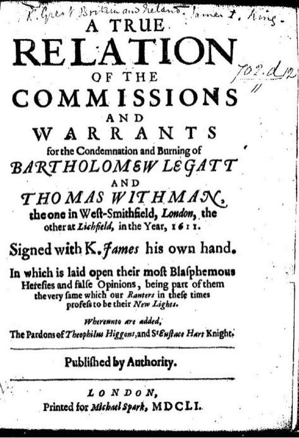 5 Dec 1611: The end #otd of the trial of Edward Wightman as a heretic who allegedly denied Christ's divinity (eebo) 

Burnt in April 1612