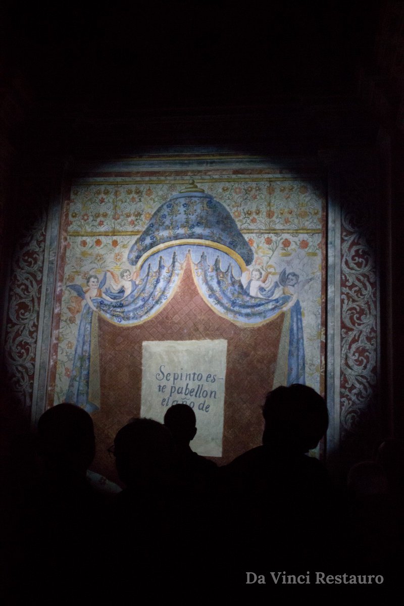 DaVinciRestauro's tweet photo. Así de impactante fue la inauguración de las pinturas murales  barrocas que durante cinco meses ha estado recuperando el personal de nuestra empresa Da Vinci Restauro en la parroquia de Herencia. @grajo686 https://t.co/9NIUwwnLSl