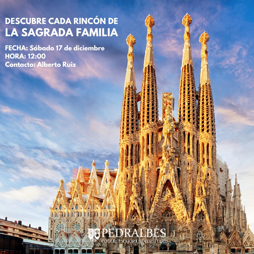 No sé si estás ready pa este notición pero, ¡agárrate que se viene bombazo! Hemos preparado una sorpresa para todos vosotros... nada más y nada у menos que… 

Descubre cada rincón de la Sagrada Familia. Totalmente subvencionado para residentes.
🗓 Sábado 17 de diciembre
⌚️ 12:00