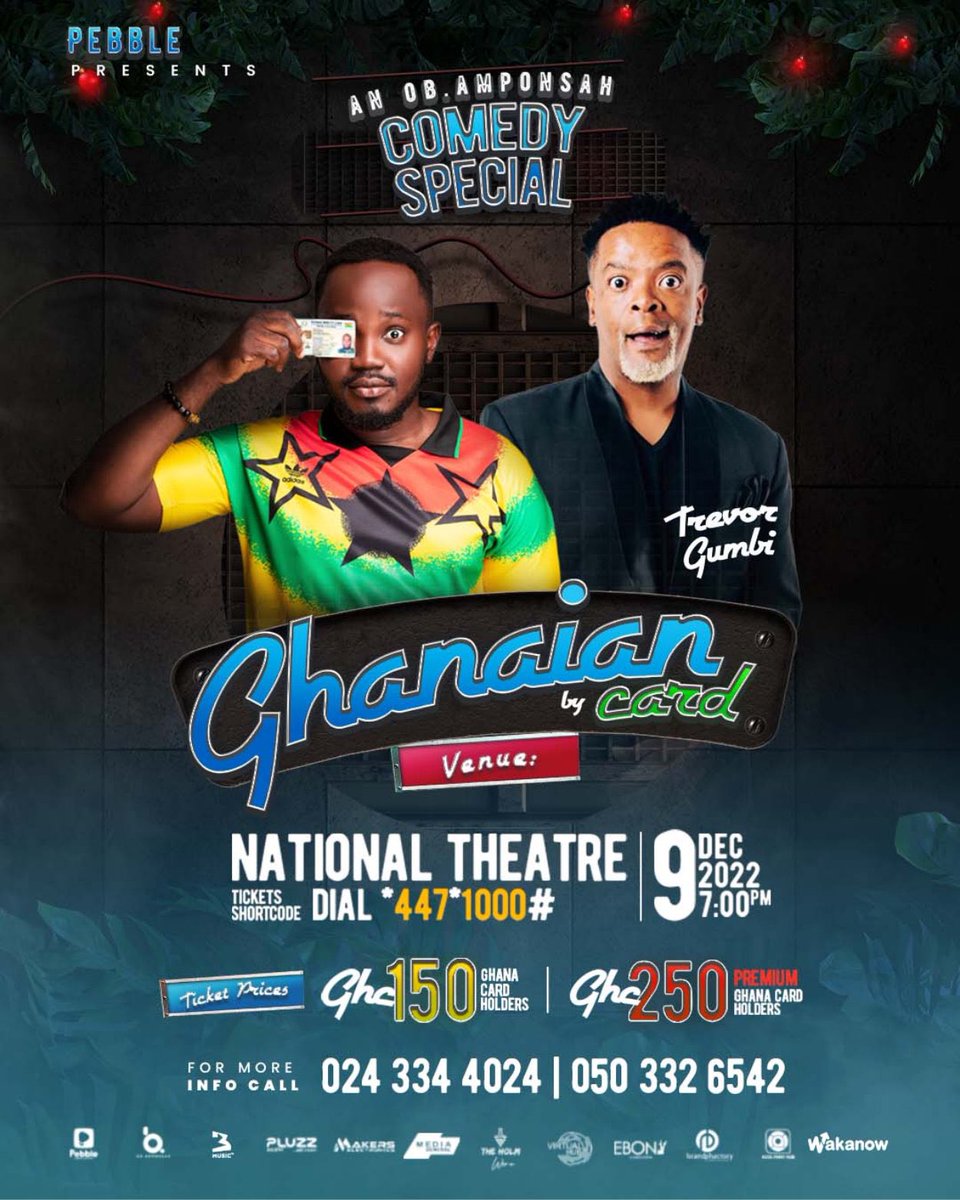 OBAmponsah_'s tweet photo. Going all out to create an experience for everyone who attends this show. Say hi to my friend Trevor Gumbi from South Africa. 😊🇬🇭🇿🇦

Call 0243344024 for ticket deliveries at your doorstep. https://t.co/NP0wwurbRl