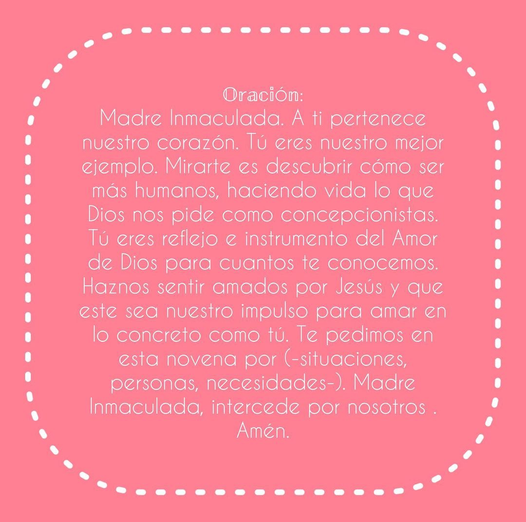 _lainmaculada's tweet photo. ᑎOᐯEᑎᗩ ᗪE ᒪᗩ Iᑎᗰᗩᑕᑌᒪᗩᗪᗩ
Hoy vemos en #MariaInmaculada el valor del 𝕒𝕞𝕠𝕣
https://t.co/4JPD5kTl2o https://t.co/UuwLFKv3QH