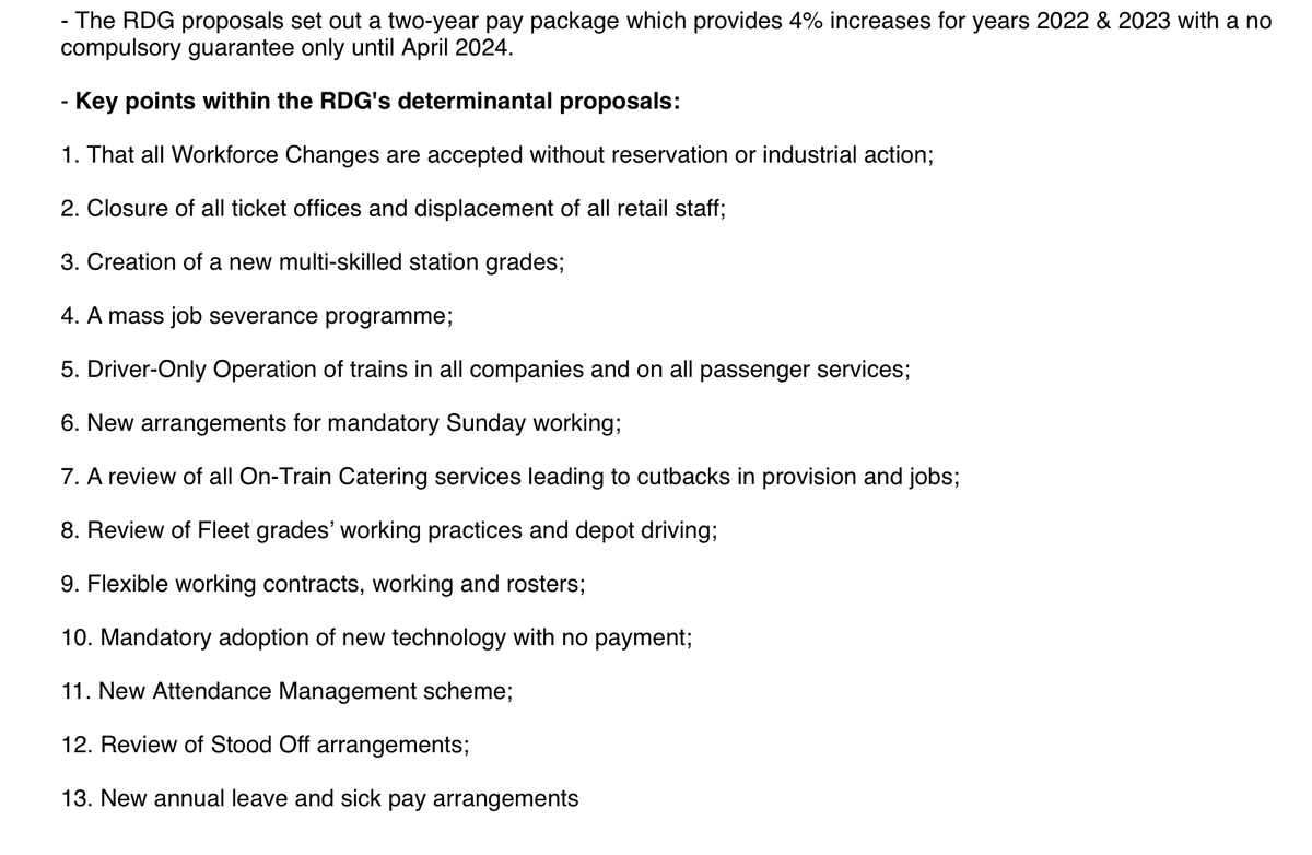 RMTunion's tweet image. Firstly, the Network Rail offer is still being considered.
Secondly, you’ve forgotten to inform your viewers about these strings ⬇️