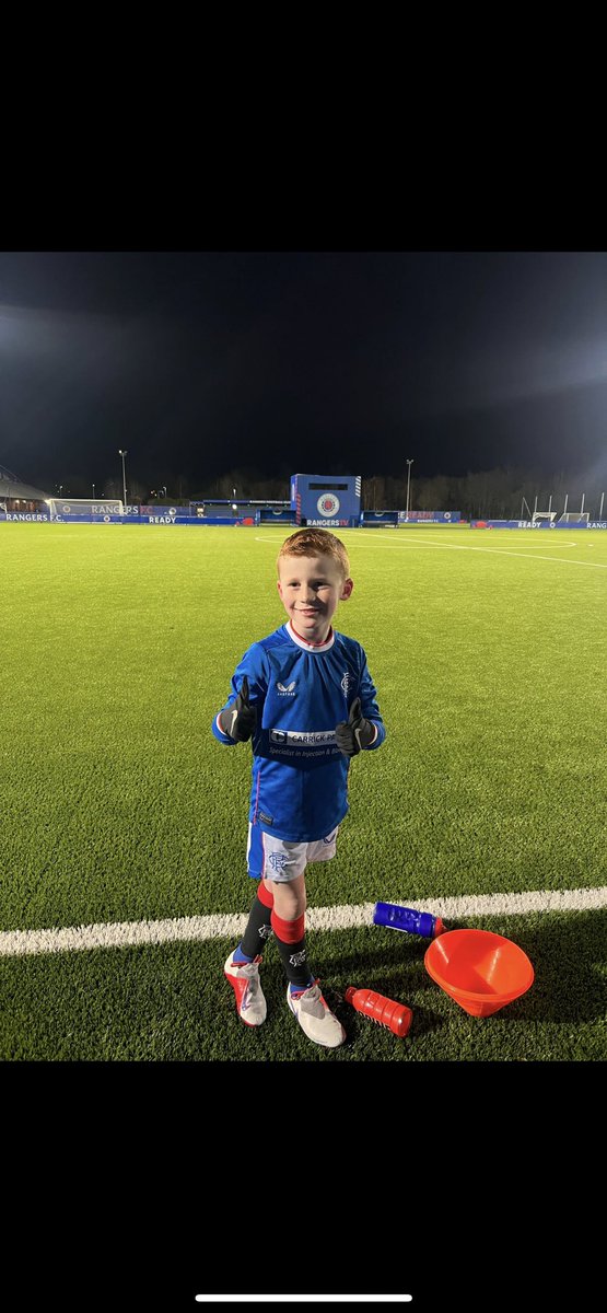 WishawLoyal's tweet photo. Well done to our young bus member Robbie Calderwood making his Rangers boys club debut last night, made us proud, scored 2, 3 assists and hit the post twice…not a bad debut 👍 @c2ldy https://t.co/Cy55eOyCiR
