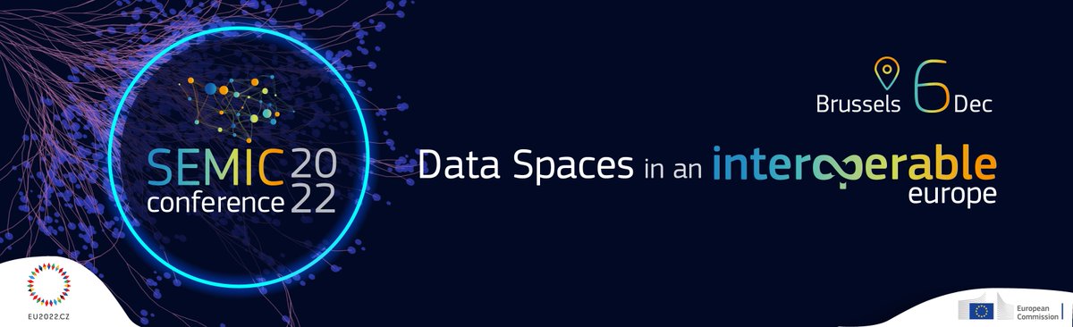 DatiGovIT's tweet photo. Domani 6/12/22 l'evento annuale UE #Semic2022 su #interoperabilità semantica e #dataspaces in UE 🇪🇺
Registrazioni per partecipare online qui 👇
https://t.co/0H1hFu7izS https://t.co/XKqMZIwQv0