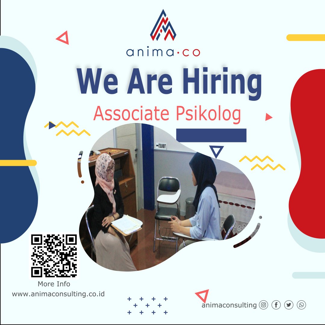 animamalang's tweet photo. We Are Hiring

Kami Biro psikologi Malang membuka kesempatan untuk join bersama kami untuk tumbuh dan berkembang bersama kami.

More info 
Scan barkode or kunjungi web kami link ada di bio

#psikologi 
#psikologmalang
#biropsikologimalang 
#animaconsulting 
#konselingonline https://t.co/msjpVfRyTZ