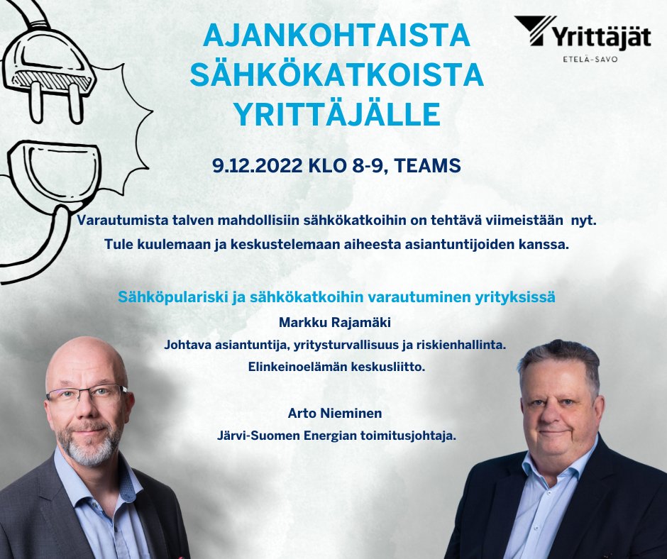 Tärkeää asiaa, tervetuloa linjoille 9.12. klo 8:00!