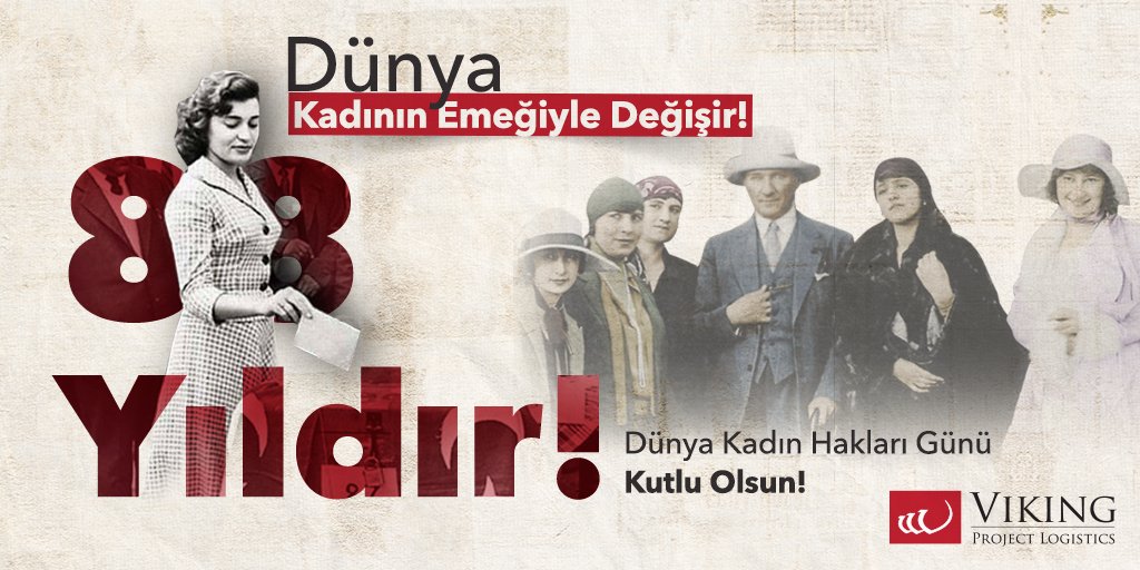 88 yıl önce, Fransa, İsviçre, Japonya… ve daha birçok ülkeden önce, Türk kadını seçme-seçilme hakkına sahip oldu! 

“Kadın”a verdiği değerle tüm dünyaya örnek olmamızı sağlayan Mustafa Kemal Atatürk'ü saygı, sevgi ve minnetle anıyoruz.

#DünyaKadınHaklarıGünü #5Aralık1934