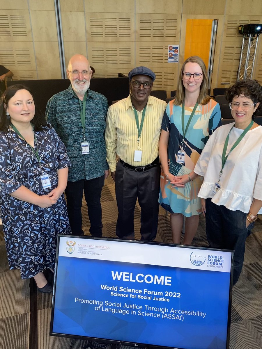 Excited to be part of the <a href="/SAJS_Official/">SAJournalofScience</a>  panel on promoting social justice through accessibility of language in science at the <a href="/WorldSciForum/">WorldScienceForum</a> today with fellow panelists Leslie Swartz, Mehita Iqani &amp; Nathi Madondo <a href="/ASSAf_Official/">AcademyofScienceSA</a> <a href="/CHERTL_RU/">CHERTL</a> <a href="/RhodesResearch/">RhodesResearch</a>