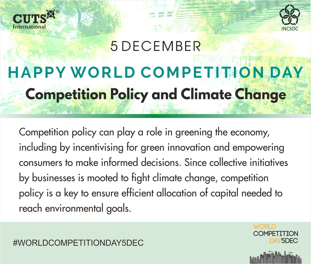 CUTS_CCIER's tweet photo. Happy #WorldCompetitionDay!

@Psm_cuts @MayaramArvind @bc_cuts @ujjwal1841 @amol_kulkarni1 @SNarayan1990 @vidushisinhaa @CUTSInstitute @ISID_India @CUTS_Geneva @cuts_africa 

#WCD5DEC #WCD2022 https://t.co/OzgMY6fQrX