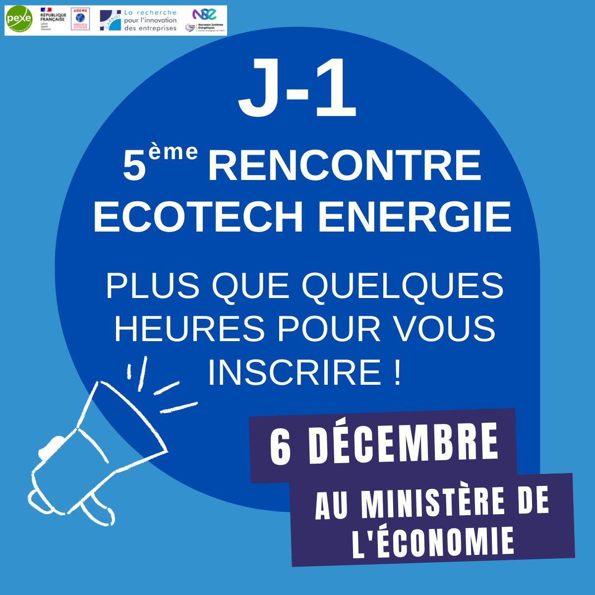 PexeFrance's tweet photo. [J-1 avant la Rencontre #EcotechEnergie⚡]

🕜 Plus que quelques heures pour vous inscrire et participer au rendez-vous national des acteurs de l’innovation et de la R&amp;D dans l’énergie !

Ne ratez pas cette opportunité 👉 https://t.co/6CH4NeOsoF https://t.co/DGtS4Yj8Ho