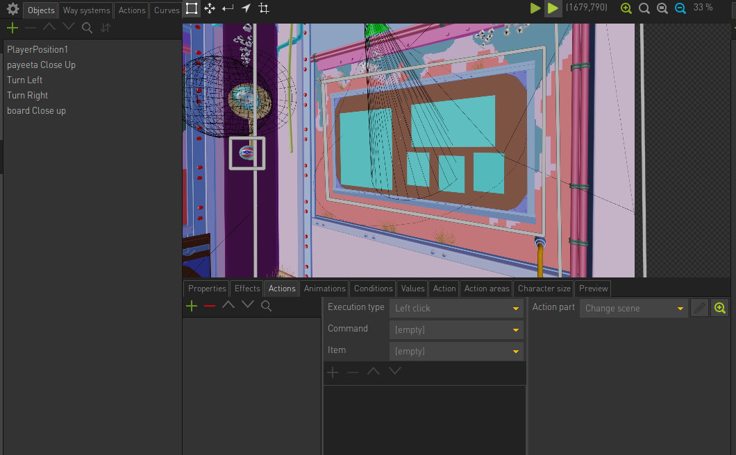 NeyyahGame's tweet photo. Interior scene implementation in Visionaire Studio 5 currently taking place, using open GL fill-ins from Blender. Getting the clicks and zooms into place! Wishlist Neyyah: https://t.co/ct2C8R7Q01 #adventuregame #gamedev #pointnclickgame #indiegamedev #solodev #visionaire #gaming https://t.co/rvBdph2L2j