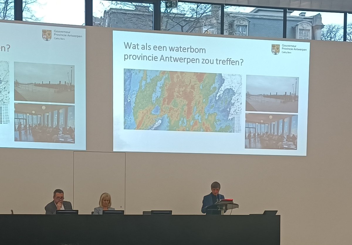 pwillemskul's tweet photo. Gouverneur Cathy #Berx koos voor haar openingsrede voor Provincieraad @prov_antwerpen dit jaar voor het thema #Water. Met sterk pleidooi voor een weerbaardere waterhuishouding waarbij de omgeving de functie(s) bepaalt en niet omgekeerd, dit conform ons expertenadvies @henkovink https://t.co/0Eu535sFAm