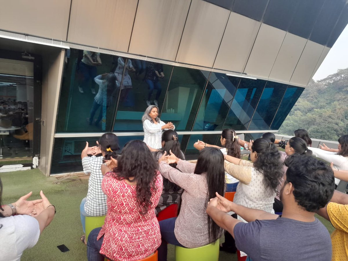 WhiteCrowRPO's tweet photo. The word ‘yoga’ is derived from the Sanskrit root 'yug', which means ‘uniting’, or ‘the union itself’.

Last week our team gathered to align their body, mind, emotions, and energy as one at #whitecrow #teambonding #employeewellness #healthandwellness #yoga #yogaday https://t.co/hiPUC4LSb3
