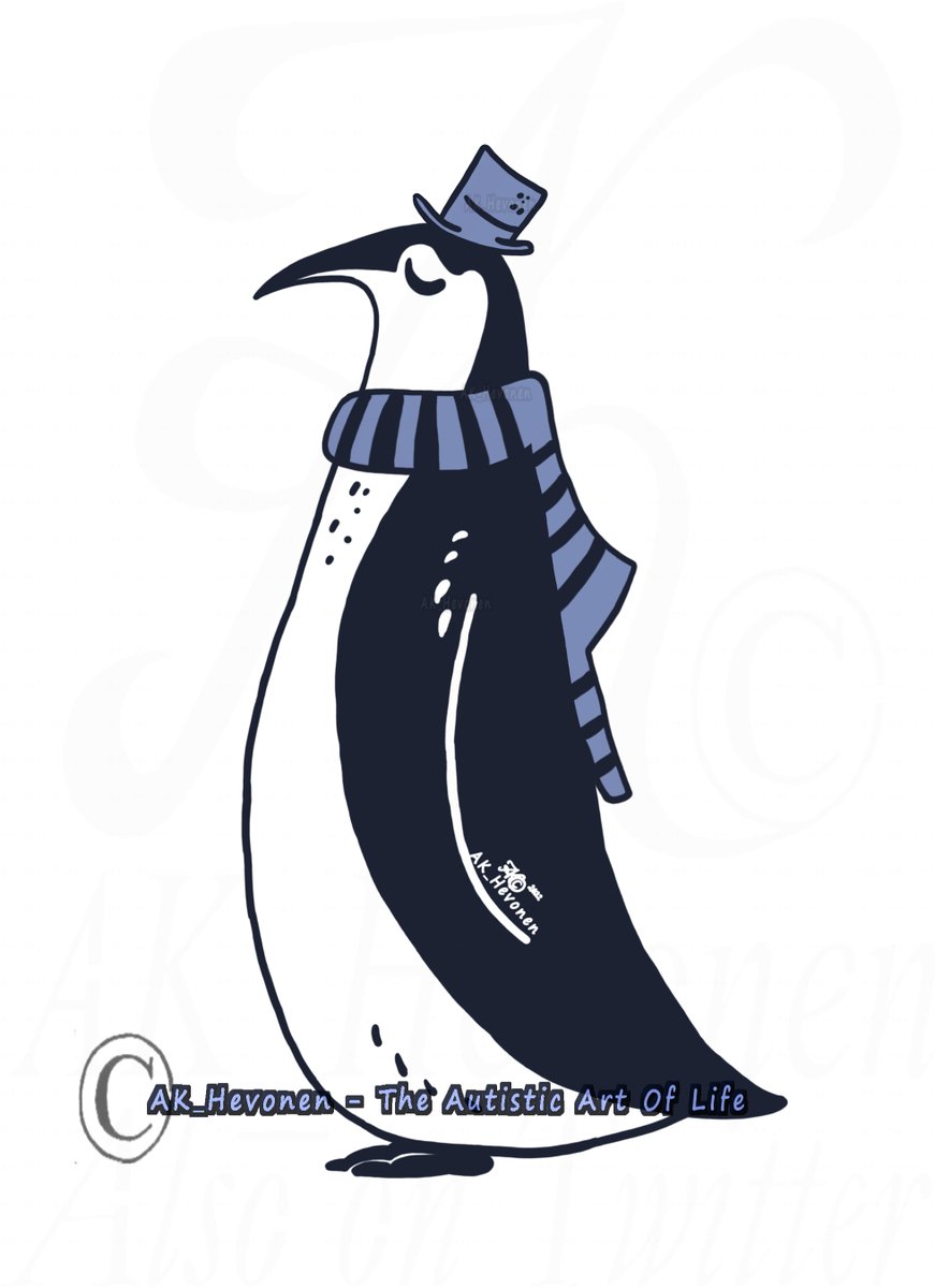 AK_Hevonen's tweet photo. I drew him over the WE too (next to CaptainJaneway & more, see below, ty) .
Walk like a penguin, talk like a penguin. But never-ever be a snob, like this funny guy:
#redbubbleartist #AutismAwareness #chooselaughter #workinghelps https://t.co/X08tUu6fq6