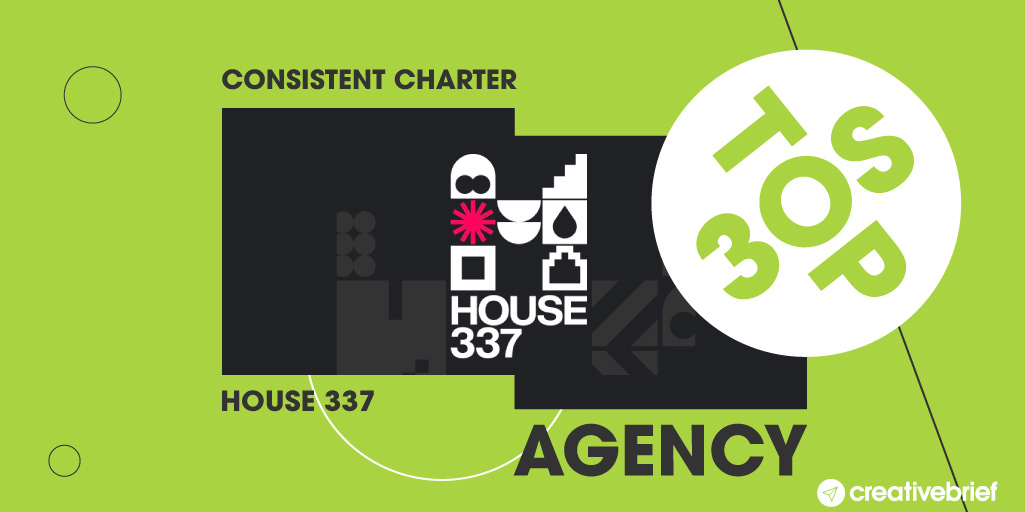 creativebrief's tweet photo. Congratulations to @wearehouse337 for entering our charts again in the latest #Top30s 👏 The creative agency demonstrates the power of creativity for its people, for its clients, and for society. Check them out: https://t.co/XFfyC6vBBX https://t.co/S9LW4o7rdJ