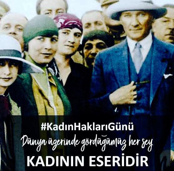 Ulu Önder Gazi Mustafa Kemal Atatürk tarafından Türkiye’deki kadınlara seçme ve seçilme hakkının verildiği 5 Aralık, Dünya Kadın Hakları Günü olarak kutlanıyor.
Canı gönülden kutluyoruz...
Duruşumuz, istikametimiz, niyetimiz, maksadımız, hedefimiz belli olsun...
İlelebed...