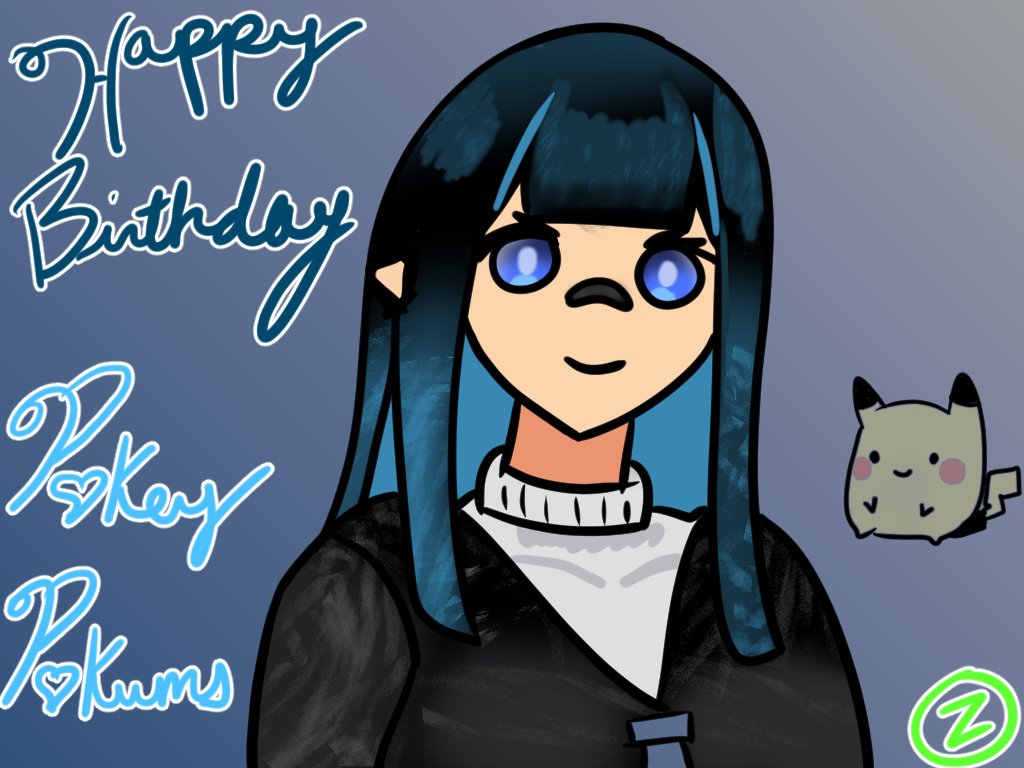 zangetsen's tweet photo. The doodle I did for Pokey's birthday kudoboard from stream last night. #pokeyart.
Happy birthday again! Was really fun watching the kudoboard reaction, everyone is so great! https://t.co/Kn3BXjRQ56