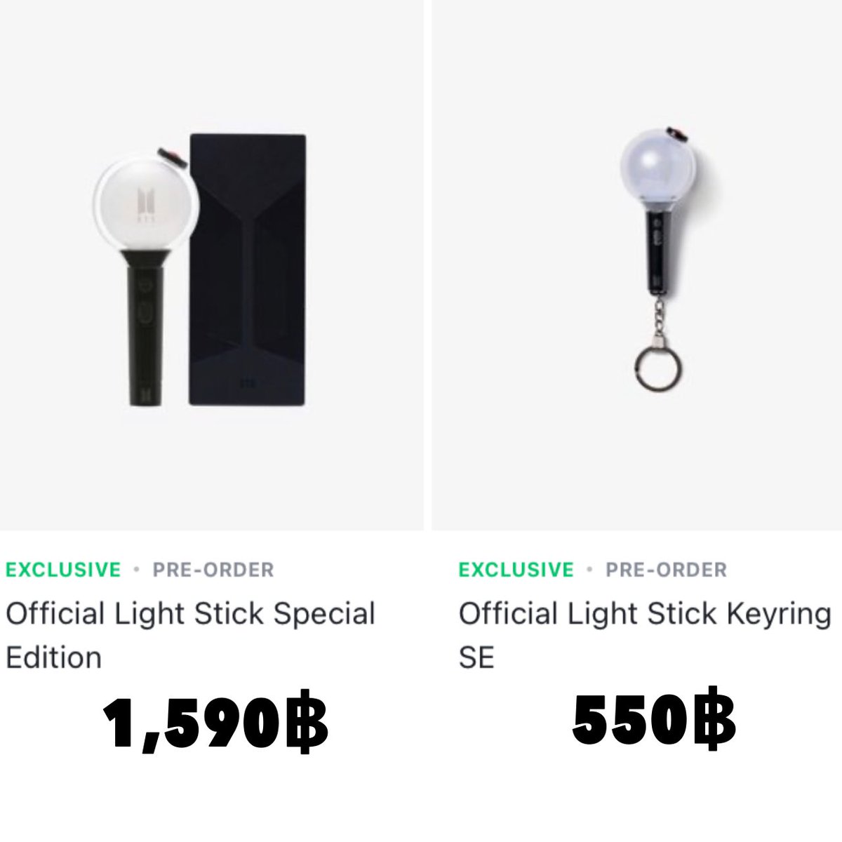 [พรีออเดอร์🇰🇷] Light Stick Special Edition &amp; Keyring BTS 💜

 ✦•̩̩͙⁺゜แท่งไฟ 1,590฿
 ✦•̩̩͙⁺゜พวกกุญแจ 550฿
📍 ไม่ได้รับมัดจำ 
📮 ค่าส่ง 70฿/+20฿
✈️ ส่งกลับแอร์ 1-2week
🕯 ราคารวมส่งกลับไทย + ภาษี 

IG: jijin_shop / jijin_shop
Line @943jbjsu
#ตลาดนัดบังทัน #ตลาดนัดรถไฟบังทัน