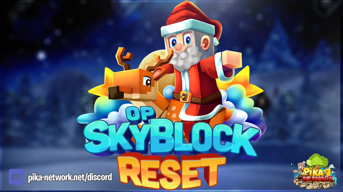 PikaNetworkMC's tweet image. 🎄OpSkyblock Reset - 𝗙𝗿𝗶𝗱𝗮𝘆, 𝗗𝗲𝗰𝗲𝗺𝗯𝗲𝗿 𝟵𝘁𝗵, 𝟮𝟬𝟮𝟮, 𝟳𝗽𝗺 𝗖𝗘𝗧

To celebrate, are we running a giveaway for:
  ▪️ 2x Skyking Ranks
  ▪️ 2x €50 Store Giftcard

Follow us, Retweet, and Like to enter. 
Good luck!

📚Information: pika-network.net/opskyblock-res…
