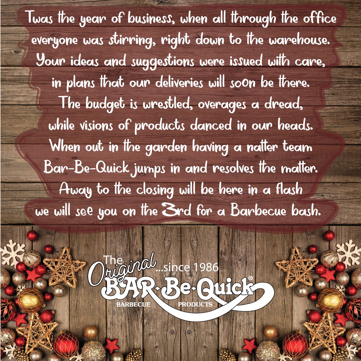 BarBeQuick's tweet photo. #MerryChristmas #Christmas2022 #BarBeQuick https://t.co/EZexp6wNZw