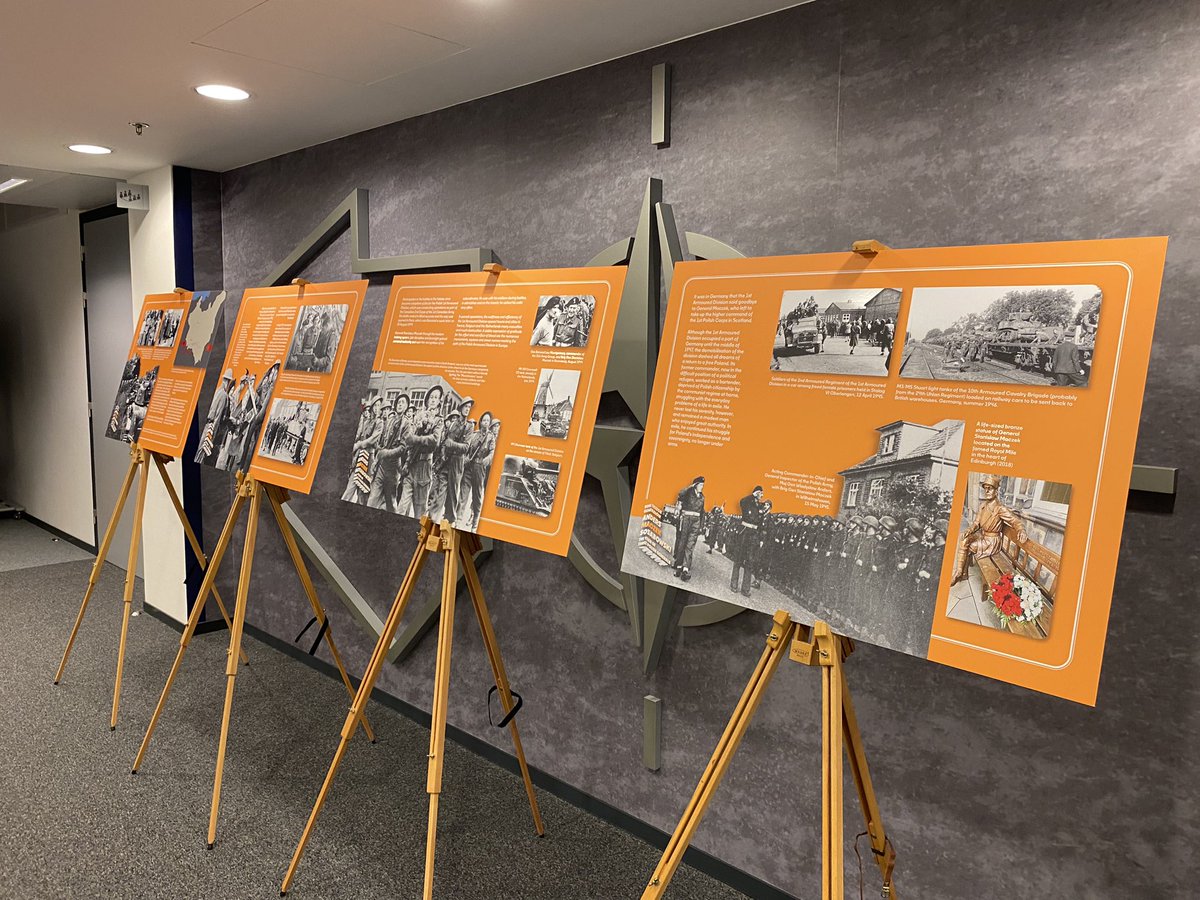 PLinNATO's tweet photo. Before the holiday season sets in, we present for the last time this year the exhibition marking the 130th anniversary of the birth of Generals Władysław Anders, Stanisław Maczek & Stanisław Sosabowski.
2022 is the Year of #ThreePolishGenerals
Exhibition by @PolishEmbassyUK https://t.co/EvbFgftRZ2