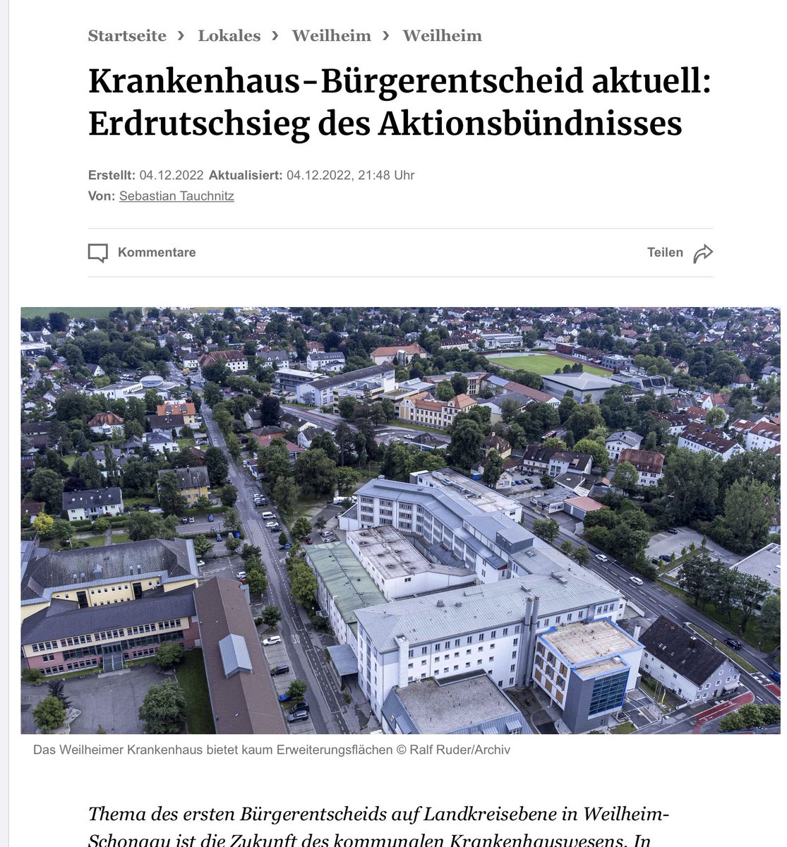 #Bürgerentscheid WM SOG zu #Krankenhausreform: So fährt man jede Strukturreform vor die Wand, sie ist aber bitter nötig und wird dann aus Berlin kommen! Unverzeihlich!