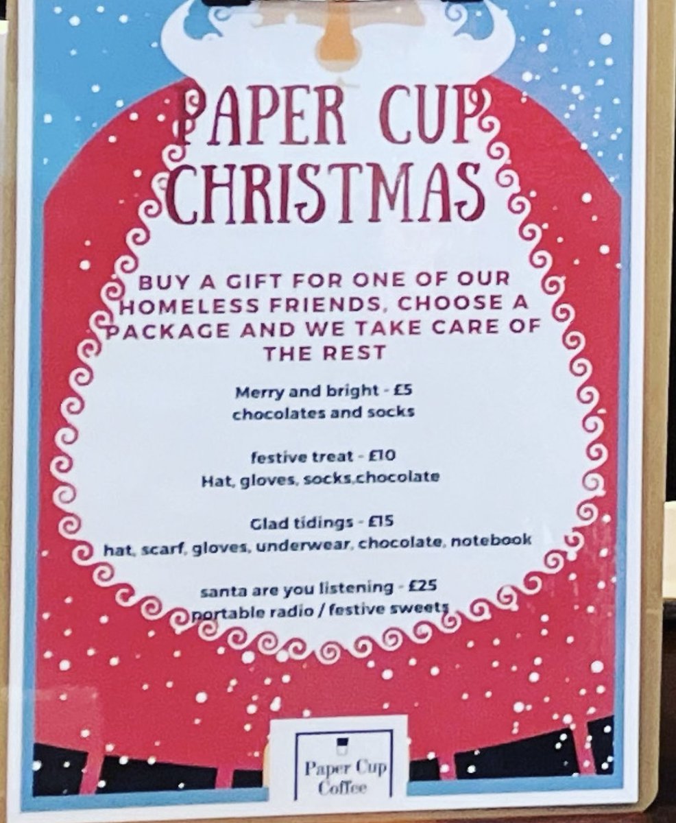 Would you like to buy a Christmas present for one of our homeless friends? Just choose from one of our Christmas packages and we do the rest #Christmas #Homelessness