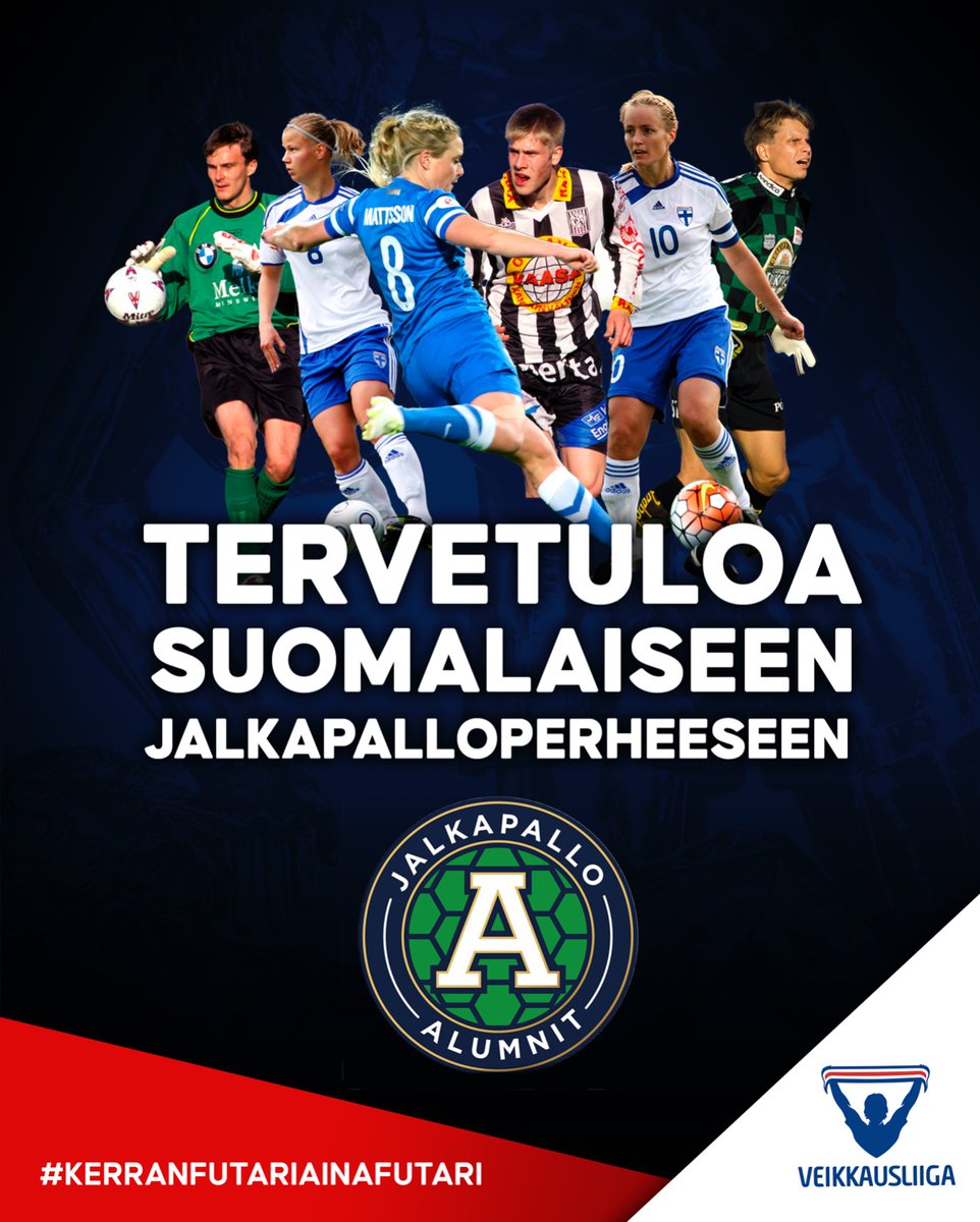 Veikkausliiga toivottaa juuri perustetun Jalkapalloalumnit Ry:n tervetulleeksi suomalaiseen jalkapalloperheeseen!

Veikkausliiga toivoo hyvää ja tiivistä yhteistyötä yhdistyksen kanssa kotimaisen futiskulttuurin laajentamiseksi!

#veikkausliiga #kerranfutariainafutari