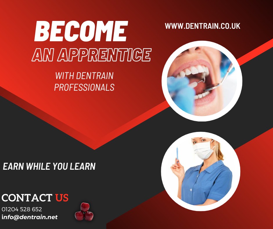 Dentrain's tweet photo. Want to start a career in Dental Nursing but don't have a clue where to start❓
Look no further, here at Dentrain we offer Dental Nurse apprenticeships accross the UK❤️
Want more information
Visit the website https://t.co/sMboD1bo2N or contact us 01204 528 652 / info@dentrain.net https://t.co/Kc1bGKwNcu