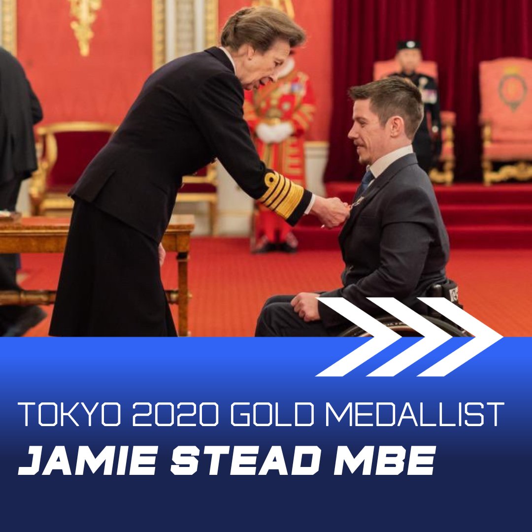 Congratulations to <a href="/Jamie_Stead12/">Jamie Stead MBE PLY</a>, of the gold-medal-winning Tokyo 2020 wheelchair rugby team, on being presented with his MBE

#wheelchairrugby #impossibletoignore #tokyo2020 #paralympicsgb #paralympics #ability #disability #royalfamily #buckinghampalace