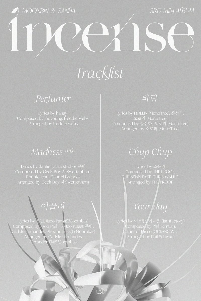 mnbnluv's tweet photo. Lyrics by 문빈 , Composed by 문빈 ❤️
I’m so excited!! 🫶
#MOONBIN #문빈 #INCENSE https://t.co/L0Pif6gjNV