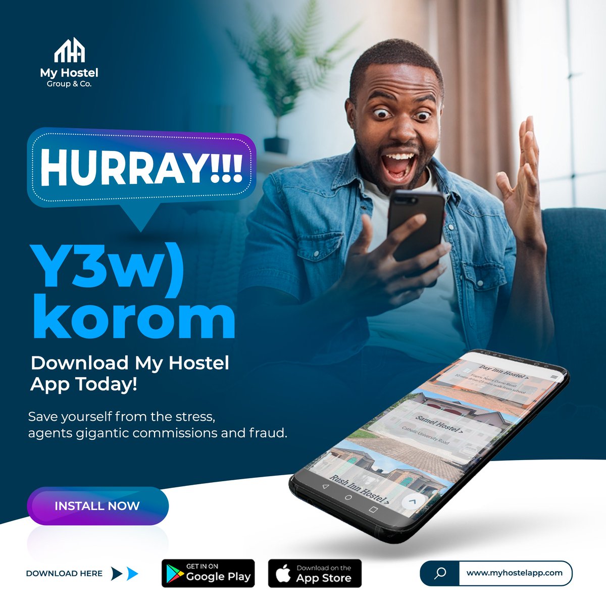 Did a thing for myhostelapp.com
Flyer design ✅️
UI &amp; UX design ✅️

#ParagonDesigns