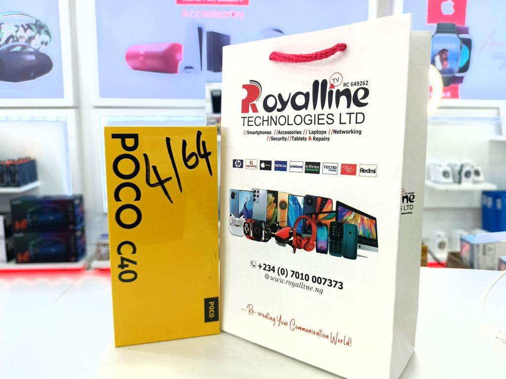 The POCO C40 is equipped with immersive 6.71 inch Dot Drop display, 6000mAh (typ) high-capacity battery, 13MP dual camera and high-performance octa.

Available at bit.ly/3XQzjjz or our nearest outlet across Nigeria

Call/WhatsaApp To Order: 07010007373

#PocoC40 #Redmi