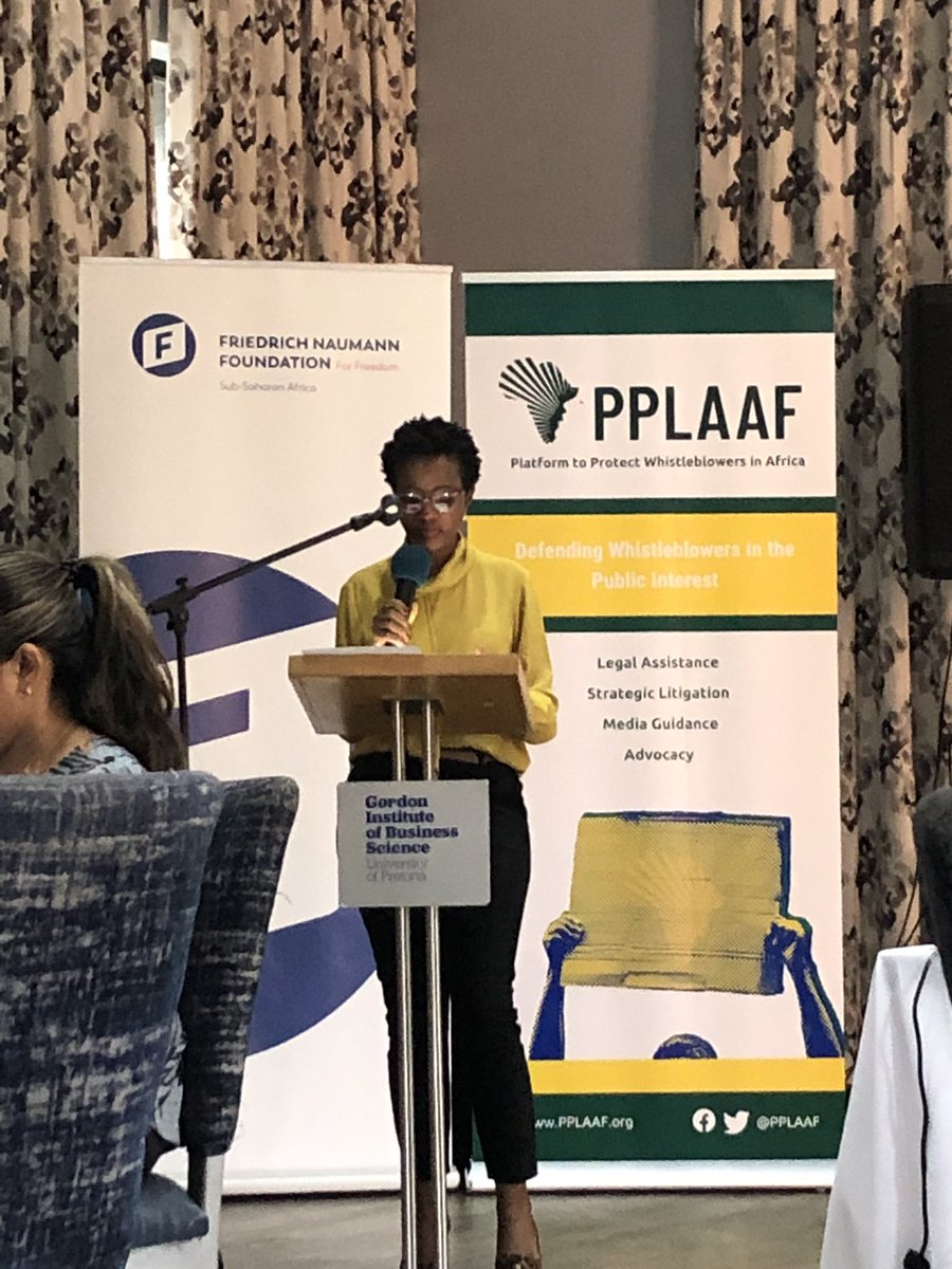 PPLAAF's tweet photo. #SouthAfrica: “I cannot stand here and say there is protection for whistleblowers when I look at those without homes, left in the cold and in the dark even though they are hailed as heroes and heroines ” - Acting @PublicProtector, Adv. Gcaleka gives the keynote message. #WPWeek22 https://t.co/sQyfXoYsVo