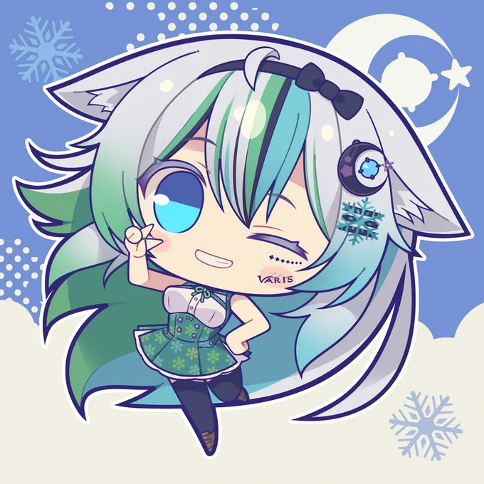 ゆずれな様()のVRCアバターキャラクター描かせていただきました～ (๑╹ᆺ╹)!!!いろんな服装あって、どれもとっても可愛かった～!やっぱりアバターキャラは愛がいっぱい詰まってますね～!こんな感じにアクキーして使っていただいてます～!!! 