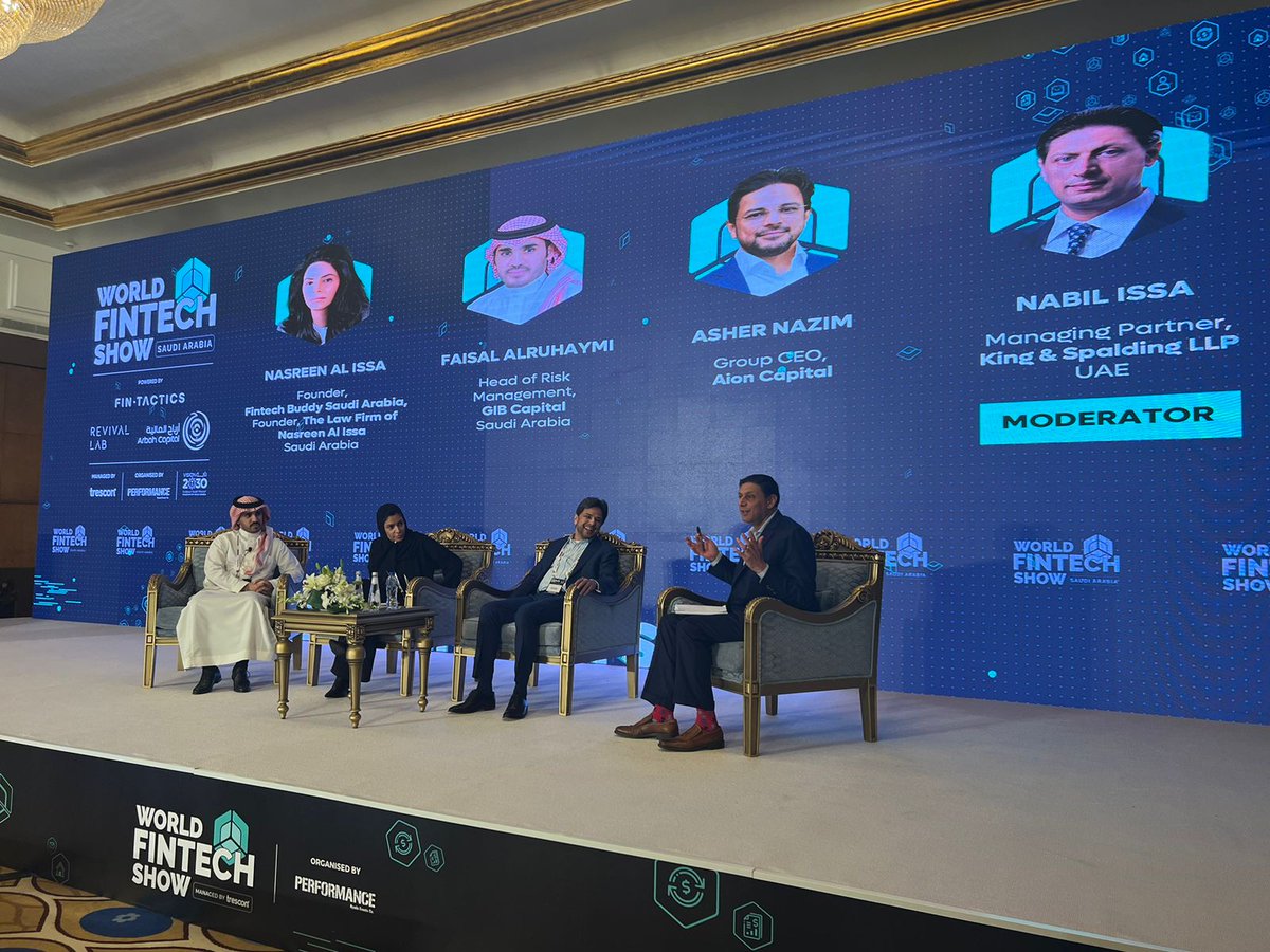 TresconMENA's tweet photo. Live now a Panel Discussion on 'Strengthening the regulatory landscape: Regulatory compliance with FinTech legislations' at #WorldFintechSummit - KSA.
@nasreenalissa
#trescon #tresconfintech #fintech #fintechMENA #fintechSaudi #fintechs https://t.co/JbGXIJ1mEG