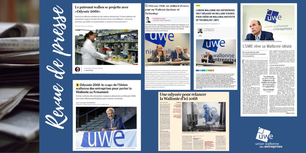 🚀 Suite à notre communiqué de presse du 29/11 relatif à notre projet prospectif #Odyssée2068 : lnkd.in/eMfEj6ZJ, @UWE_asbl a bénéficié d’une belle couverture d dans la presse :
📰L'Echo lnkd.in/eSFWK_Qf
📰L'Avenir lnkd.in/eiYdh4n8
📰...