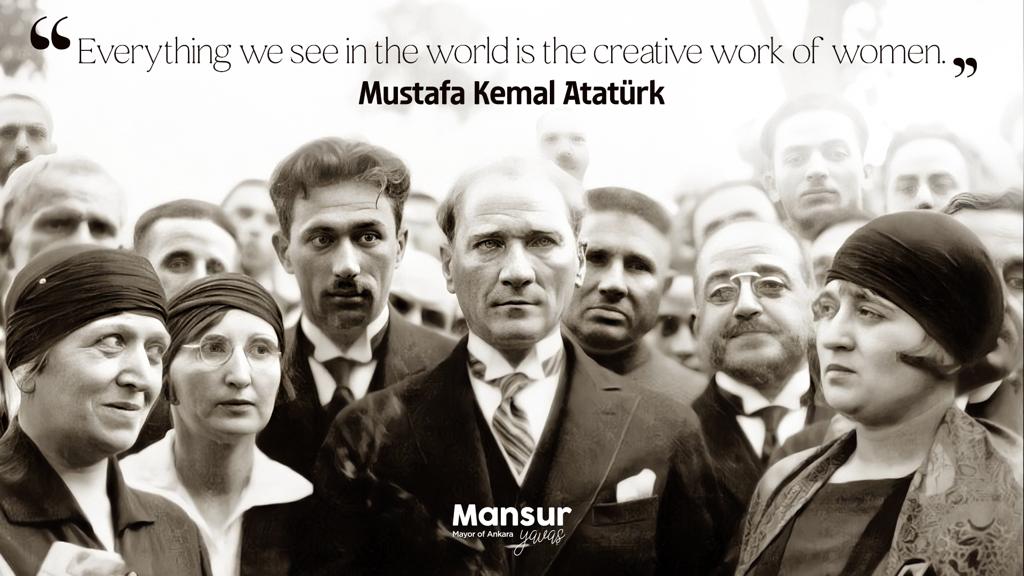 The Turkish women were given the right to vote and be elected in 5 December 1934 for the first time in Turkey and before many Western countries.

On this day and every day, I sincerely wish all women to live with the rights they deserve both in our country and in the whole world.