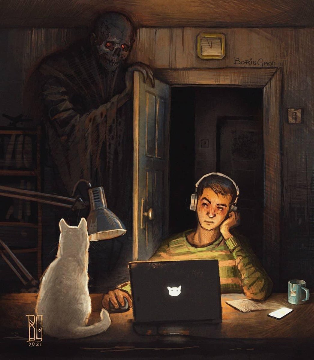 t.me/barewalls
«Вам приходилось наблюдать, как ваш кот часами с интересом пялится в пустой угол» Боря Грох (с)