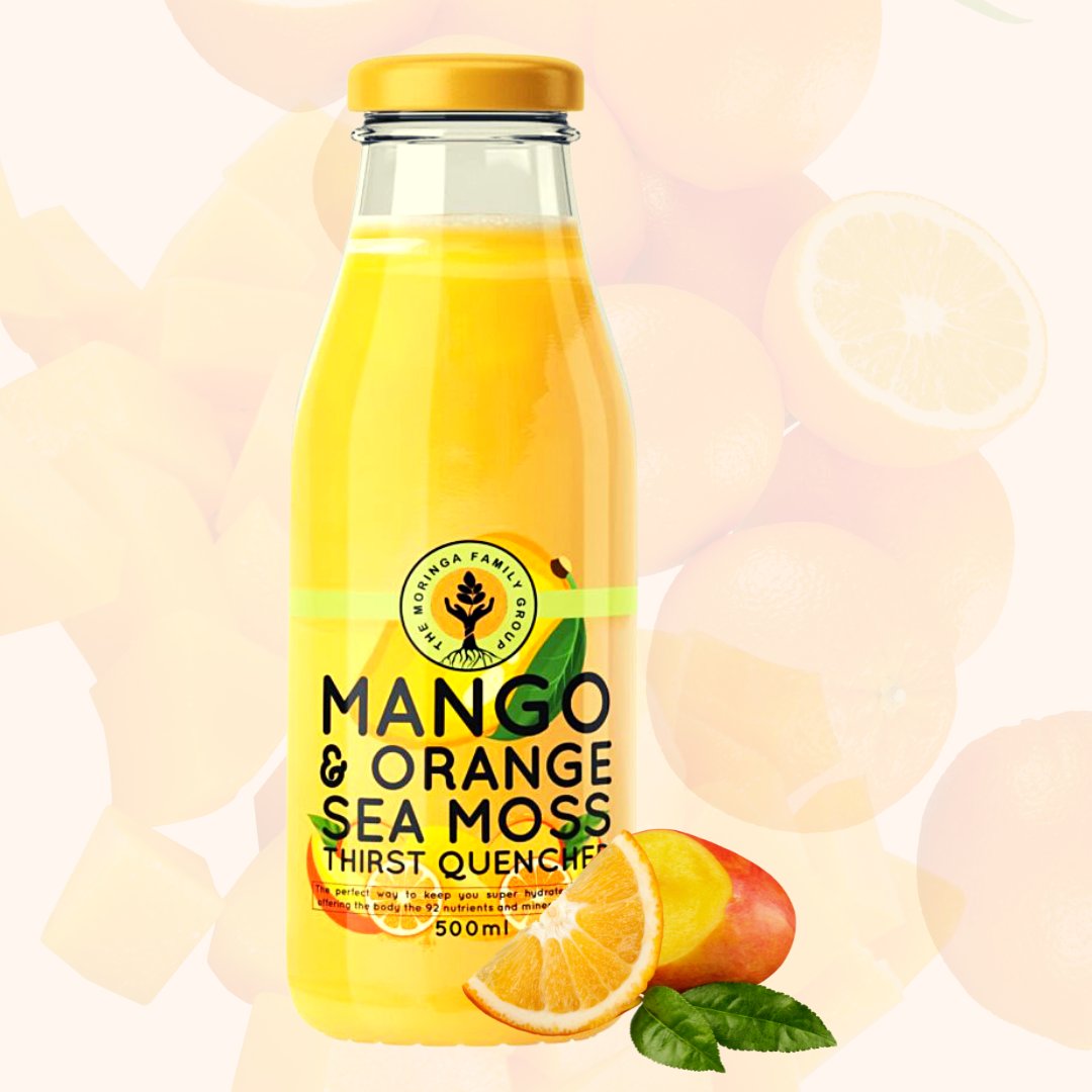 Is your Monday looking a little dull? Try our Orange and Mango Sea Moss Quencher for a refreshing boost. 

#MoringaMondays #Mango #superfoods #healthiswealth #Immunesystem #Seamoss