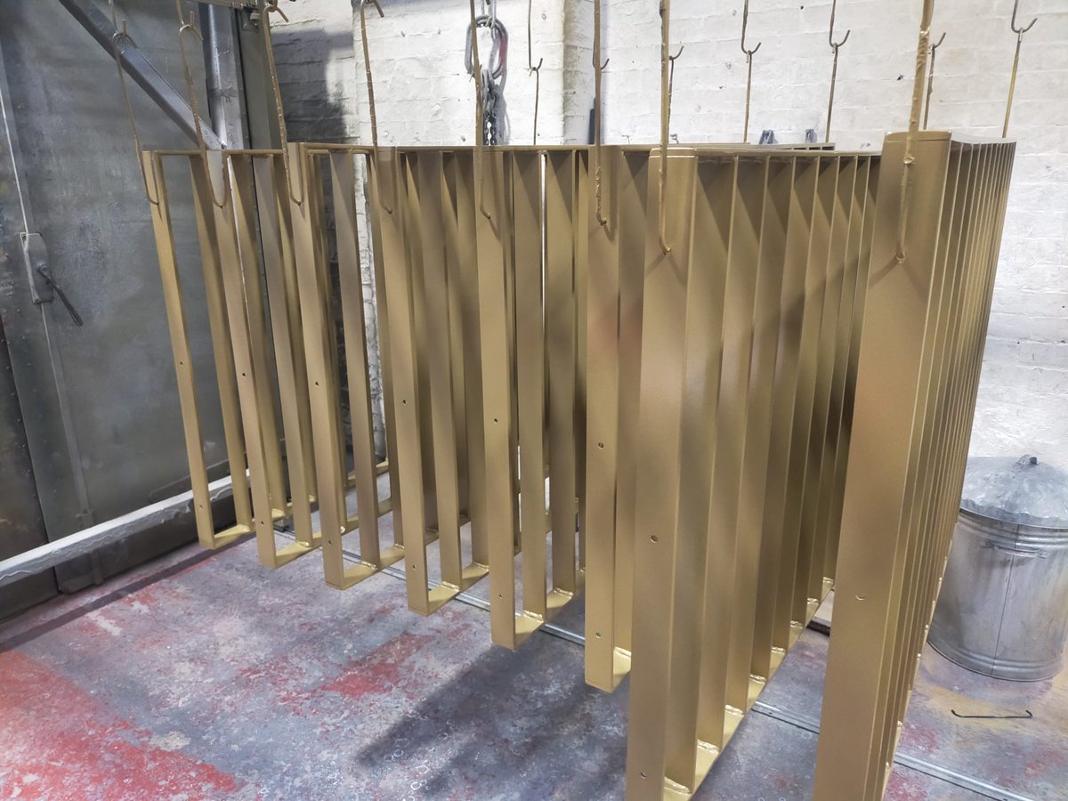 Here's an unusual colour coming out of our #powdercoating unit, RAL 1036 - 𝓟𝓮𝓪𝓻𝓵 𝓖𝓸𝓵𝓭 👌🏼

#powdercoat #powdercoated #wetpaint #qualitymanagement #iso9001 #ukmanufacturing #ukengineering #valueadded #onestopshop #rooengineering
