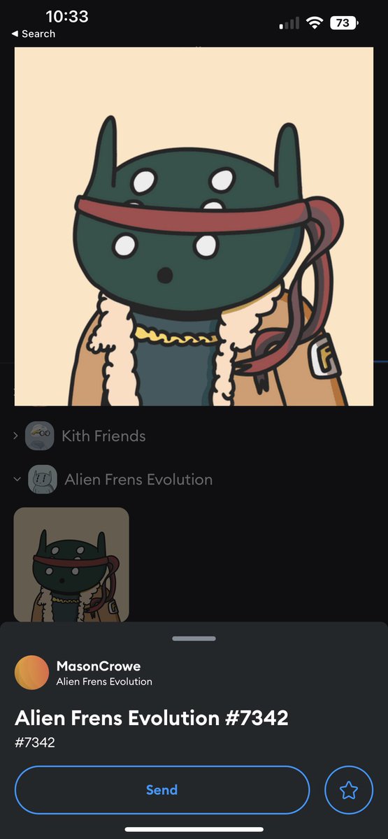 ThatShittCrayyy's tweet photo. Thank you @HuntingSZN_ for allowing me to win this @alienfrens evolution! 🙌🏽🙌🏽🧡 https://t.co/QfnETfJlP4