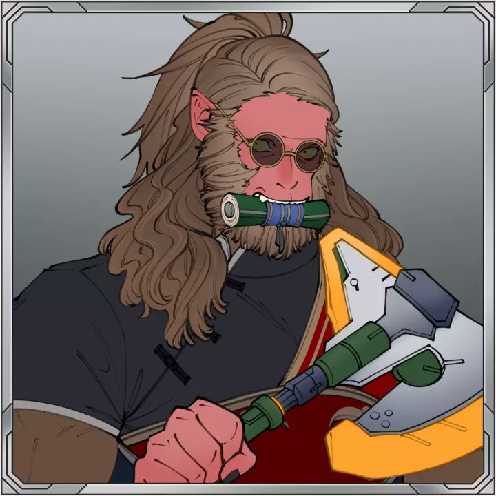 Crew Name : Cangshu
BackStory:
Born in a poor slum, he grew up in a chaotic and evil environment, and has become accustomed to all kinds of robbery and killing scenes on the village streets.
#CyberstellaCrew