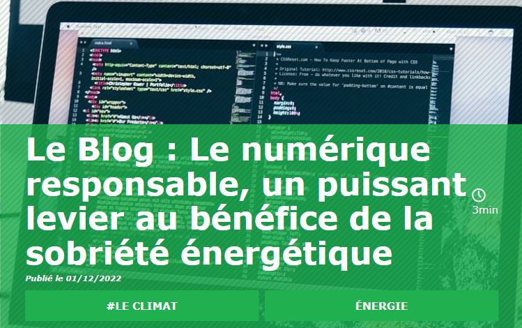 🟢 #VendrediLecture : Le #numérique responsable, un puissant levier au bénéfice de la sobriété énergétique - analyse de Clément Nicaise, manager conseil secteur public chez @MazarsenFrance
Sur le #BlogSociétal 👉 bit.ly/3F5zqiD