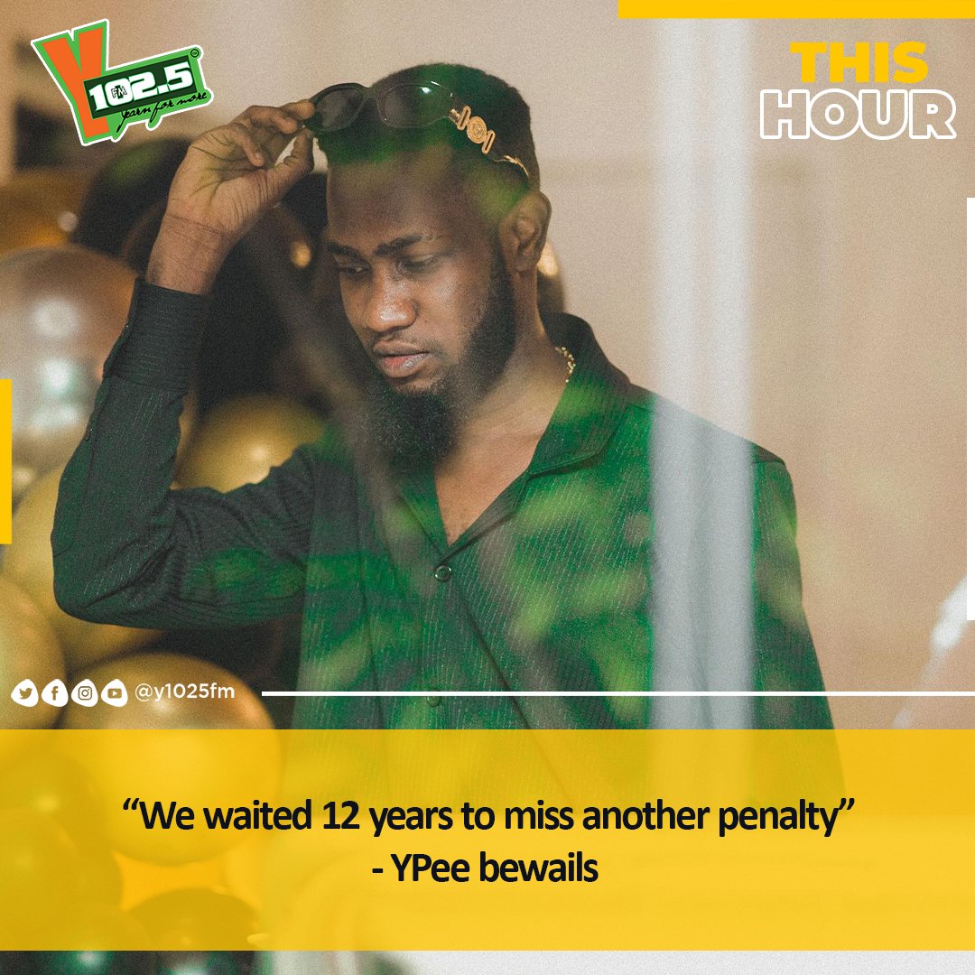 y1025fm's tweet photo. Rapper, @ypeegh laments about the #GhanaBlackstars missing another penalty against Uruguay in the #FIFAWorldCup
#ThisHourOnY #PeeVolution https://t.co/GCzWSsDJ5P