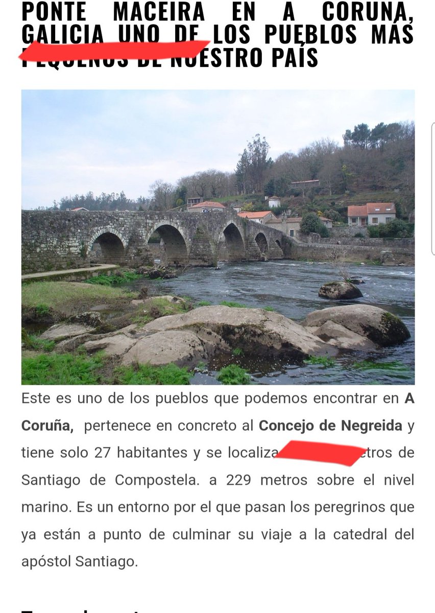 ToponimoGalego's tweet photo. #TopónimoDeturpado's por #QUEes @diarioque e por @LosPueblosmbe
#PonteMaceira-NON
#Negreida-NON
https://t.co/KVNGQVa3fP
#TopónimoGalego's:
#APonteMaceira "A Ponte Maceira"
#Negreira
@NegreiraC / @concellodeames https://t.co/wSTtACYxyl