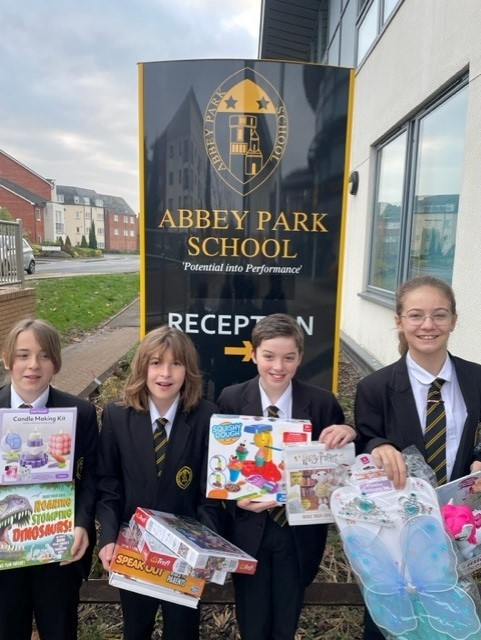 AbbeyParkSchool's tweet photo. Huge thanks to our community @RedOaksPrimary  and Abbey Park who have generously donated in excess of 8 large crates of toys to the Swindon Toy Appeal this year. https://t.co/DI3S74Z7po