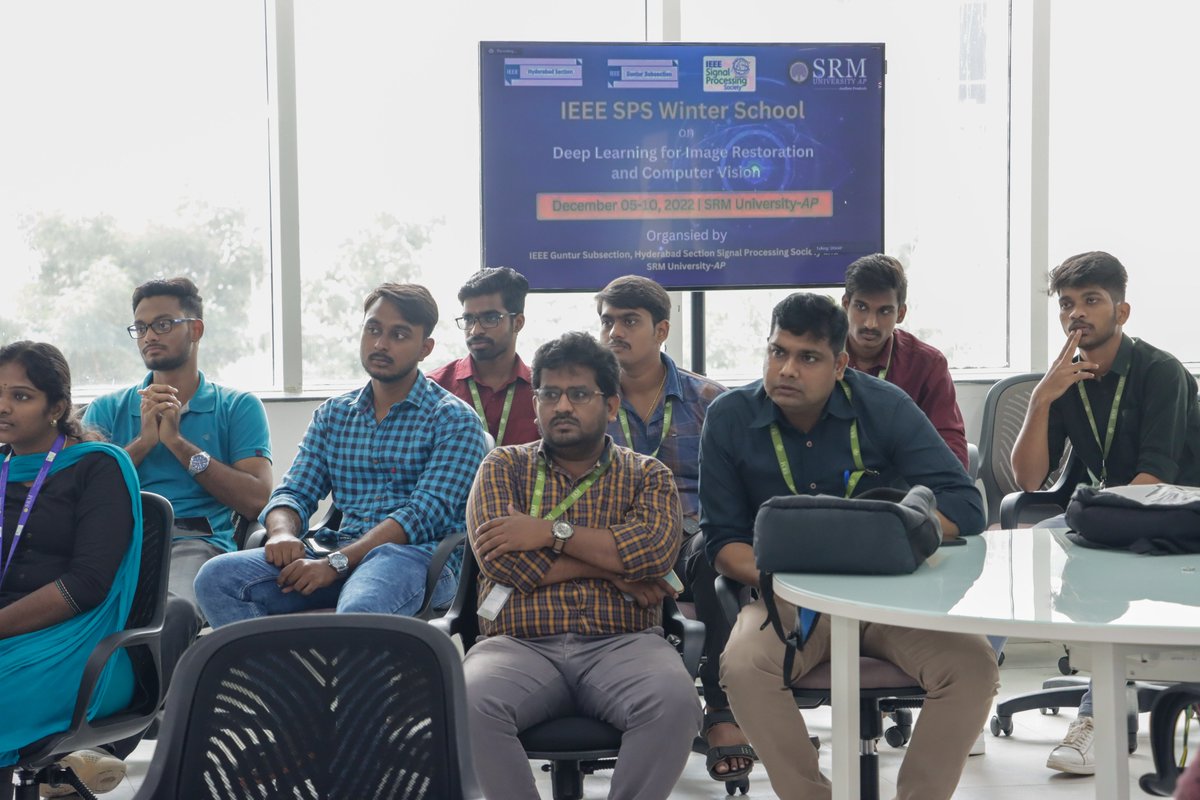 SRMUAP's tweet image. The five-day-long #IEEE Winter School Conference has begun at SRM AP demonstrating the success and promising advancement in various areas wherein the topic of discussion is spread in!
#WinterSchool2022 #ComputerVisionApplications #MachineLearning #SRMUAP #SRMAP #DeepLearning